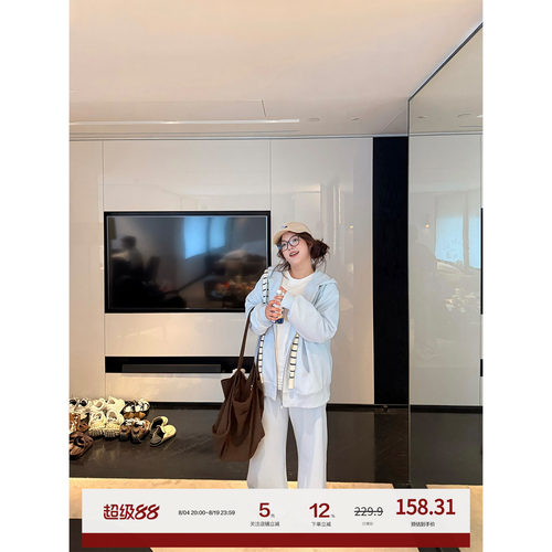 老章和小胖PONGKIKI轻氧休闲套装连帽上衣卫衣休闲2025新款春秋女
