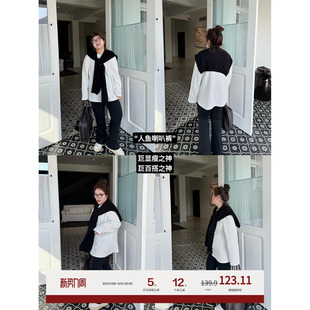 显瘦百搭黑色弹力马蹄裤 老章和小胖PONGKIKI人鱼喇叭裤 女胖mm大码