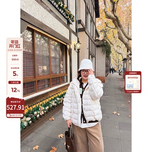 老章和小胖PONGKIKI云朵三星90白鸭绒羽绒服女大码冬季排骨羽绒衣