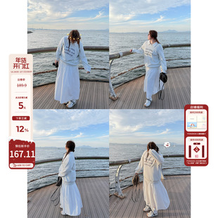 老章和小胖PONGKIKI木耳边百搭半裙2025新款胖mm褶皱裙显瘦短裙