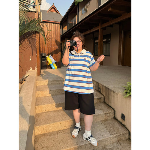 polo衫2025PM条纹老章和小胖