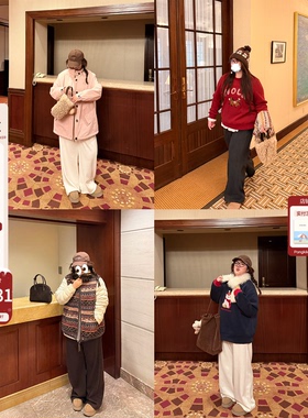 老章和小胖PONGKIKI人手一条羊毛保暖直筒神裤女大码宽松休闲裤冬