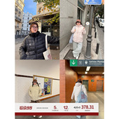 老章和小胖PONGKIKI超轻云朵排骨服大码 高领连帽保暖羽绒服外套女