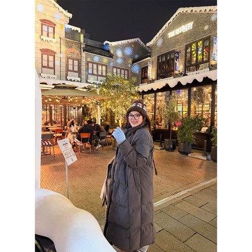 老章和小胖PONGKIKI保命大暖炉长款羽绒服女大码冬季立领羽绒外套