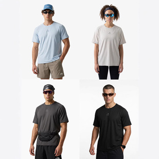 休闲运动风吸湿速干跑步T恤春夏款户外潮牌抗静电反光印花短袖男