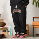 运动套装 ACTIONS 宽松束脚休闲长裤 美式 国潮火焰刺绣重磅毛圈卫裤