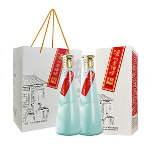 泸州老酒坊典藏酒 52度500ml*2瓶 双支装送礼袋浓香型白酒宴请