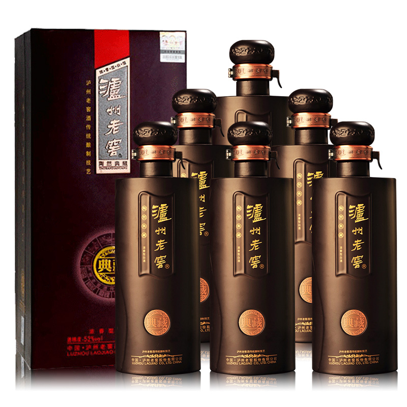泸州老酒坊旗舰店老窖陶然典藏52度500ml*6浓香型白酒收藏酒商务