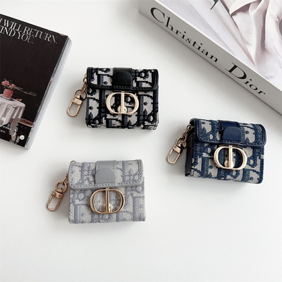 苹果布艺简约刺绣耳机包