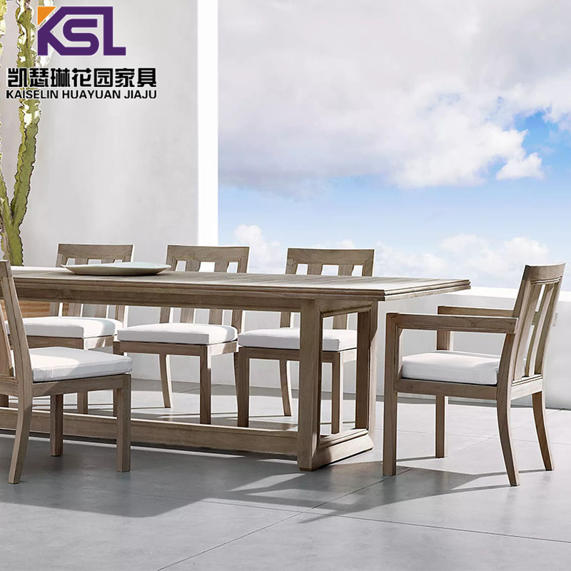 花园实木防腐木室外桌防水防晒