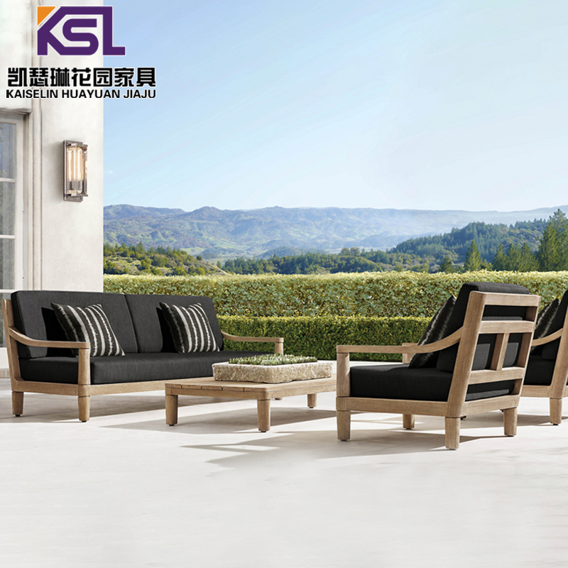 户外沙发柚木露台防腐实木庭院