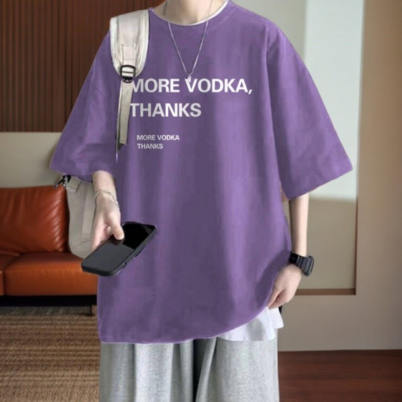 原宿风大码短袖宽松2-300斤韩版ins夏季男女100%纯棉半袖重磅衣服