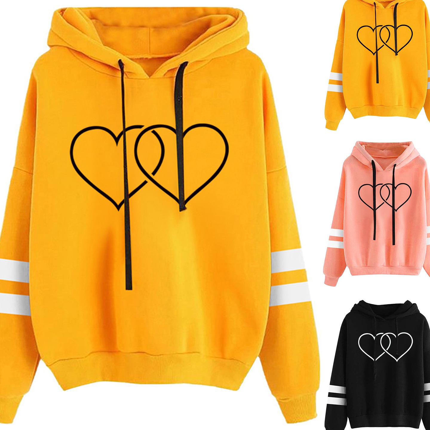 亚马逊独立站2022新款小众设计感卫衣女欧美宽松印花女卫衣