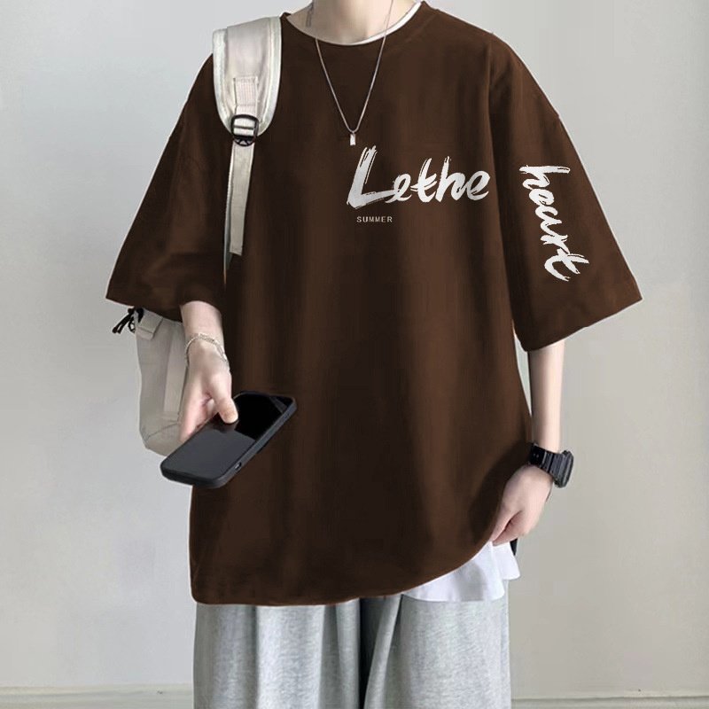 100%纯棉重磅大码宽松2-300斤潮牌短袖t恤男夏季半袖百搭显瘦衣服