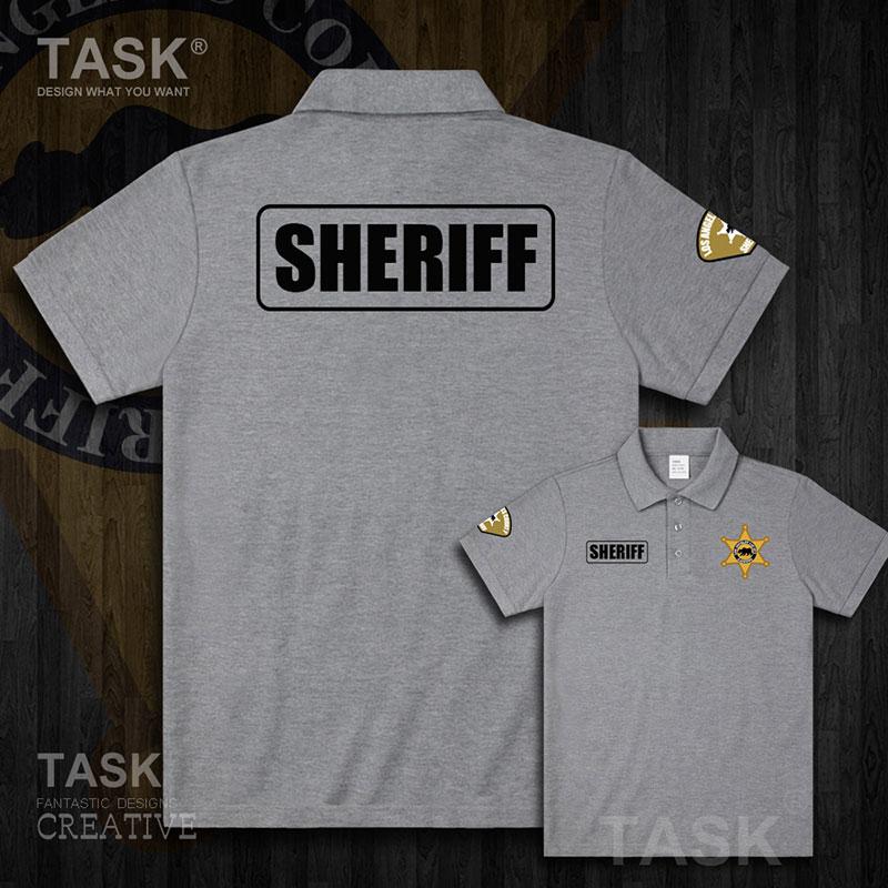 设无界美国县警军迷战术夏polo衫