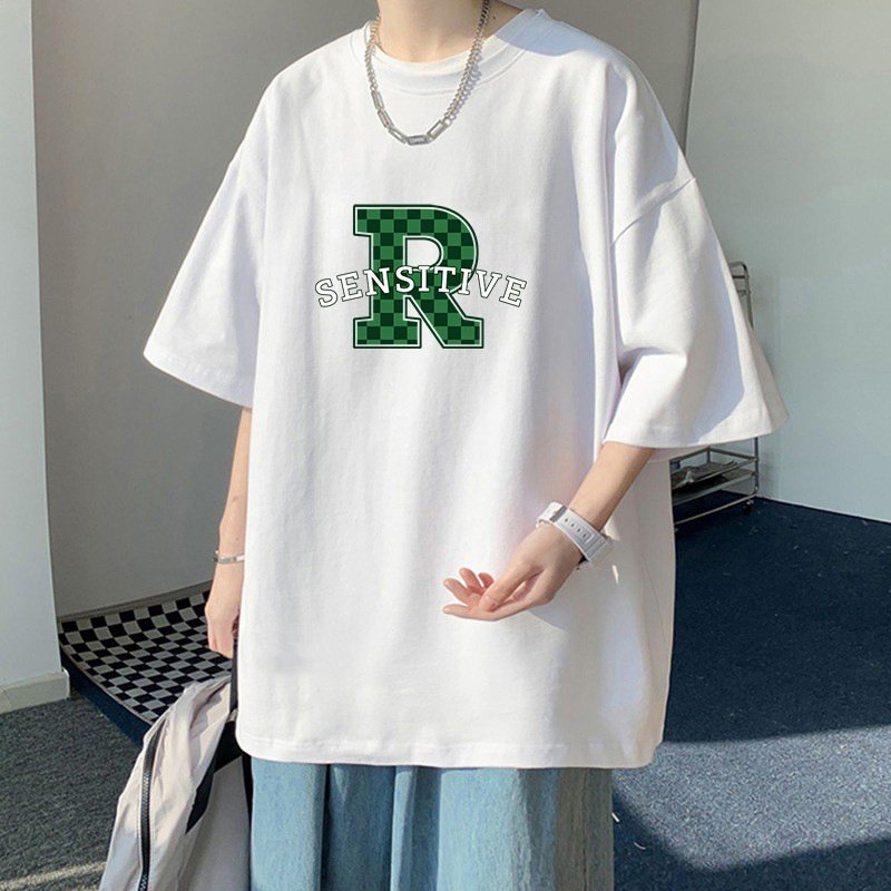 慵懒风小众网红纯棉100%重磅夏季百搭大码宽松胖子2-300斤T恤短袖