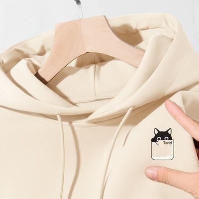 重磅纯棉连帽卫衣男士秋季新款港风简约宽松百搭潮流潮牌加厚上衣