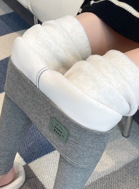 灰色打底裤女外穿秋冬季蚕丝羊绒裤保暖棉裤大码胖mm加厚加绒秋裤