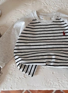 男童T恤长袖25女童春秋季上衣宝宝春秋款儿童全棉打底衫韩版潮流