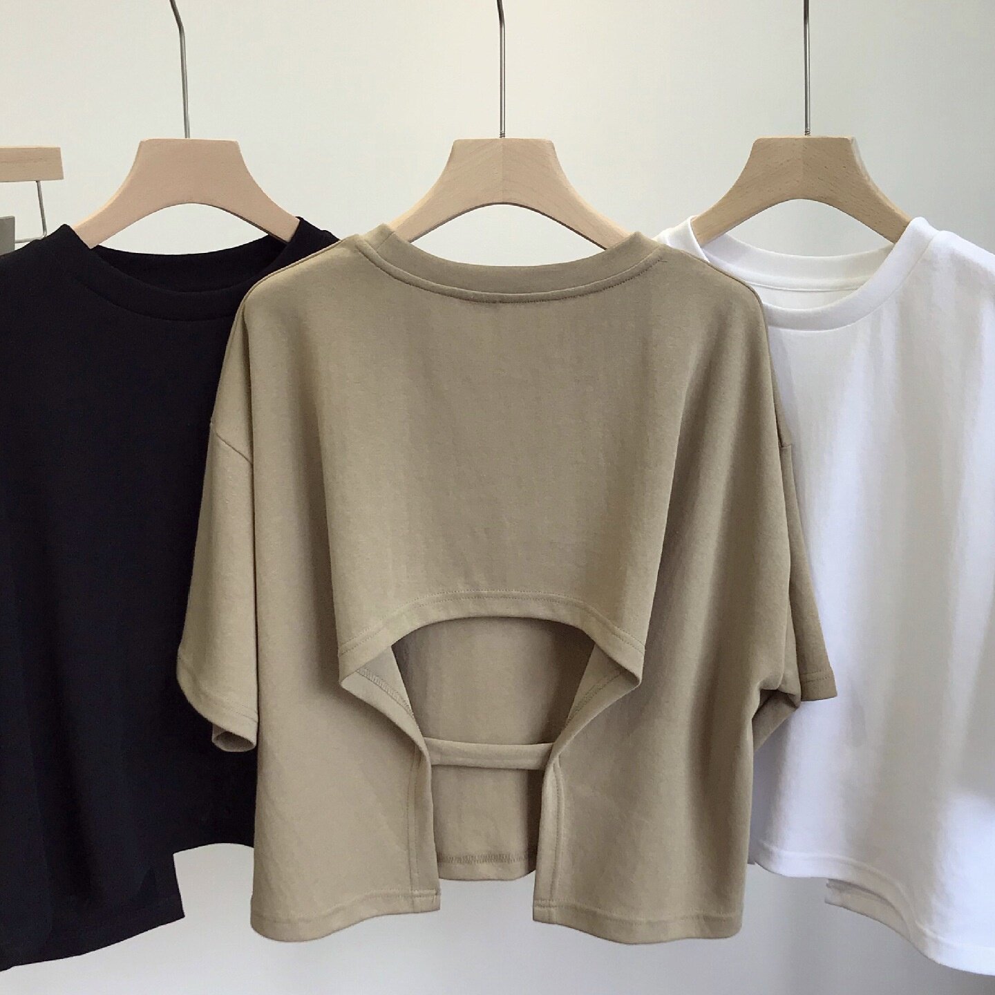 露背短款T恤女甜辣风韩版2025夏季新款圆领宽松辣妹短袖上衣女潮