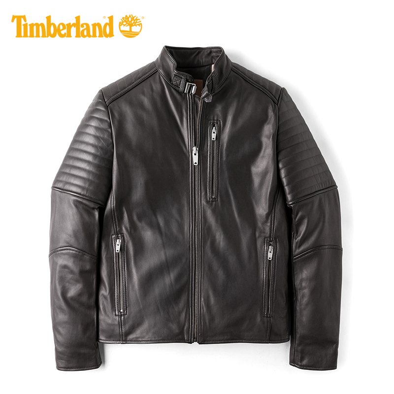 Timberland添柏岚机车装新款男装时尚骑士款皮衣|A1NC2