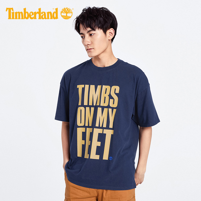 Timberland添柏岚男装19夏装新款圆领印花宽松短袖T恤|A1YEM