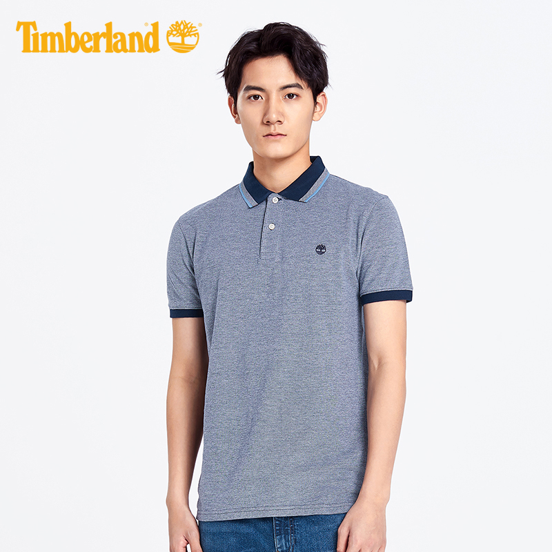 Timberland添柏岚男装19夏装新款轻薄修身短袖POLO衫|A1XCR