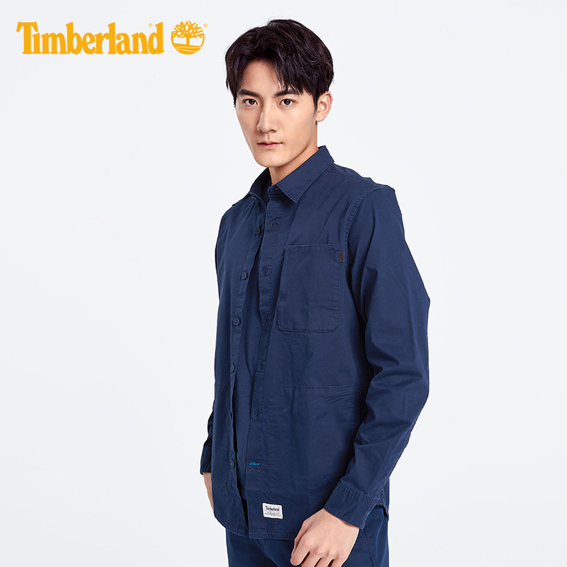 Timberland添柏岚男装19春装实用弹性长袖衬衫|A1WRY