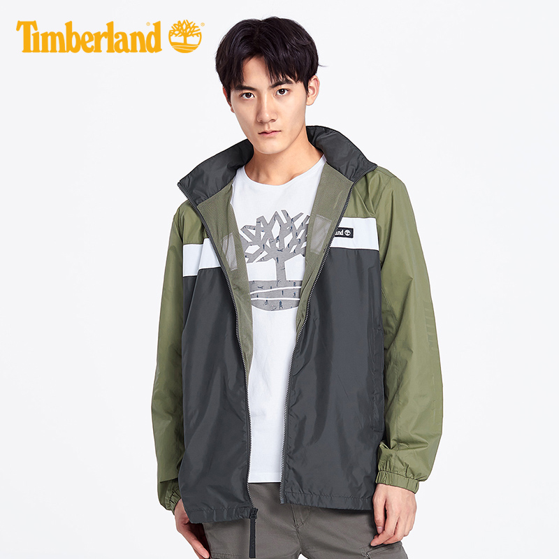 【潮运动】Timberland添柏岚男装19春装撞色连帽印花外套|A1O8L