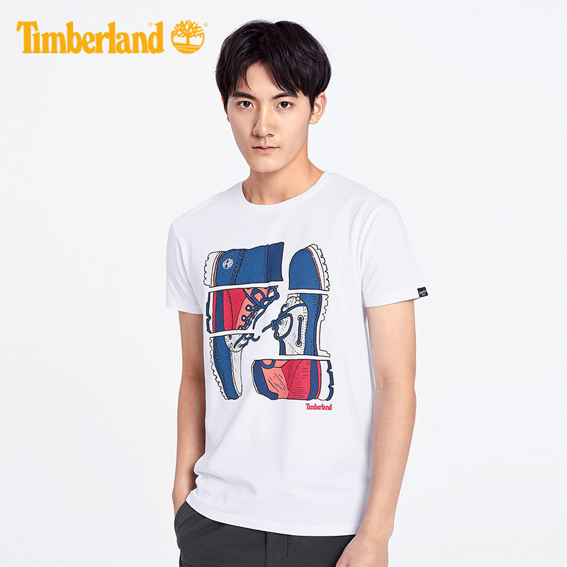 【经典款】Timberland添柏岚男装棉印花潮流短袖户外T恤|A1M1I