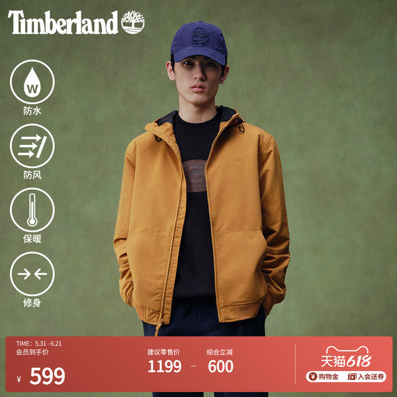Timberland添柏岚官方男款夹克外套户外休闲防水防风修身|A28GP
