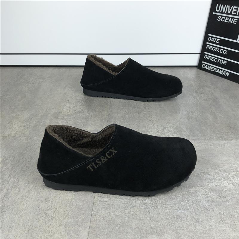 2024冬季磨砂勃肯鞋复古加绒男鞋