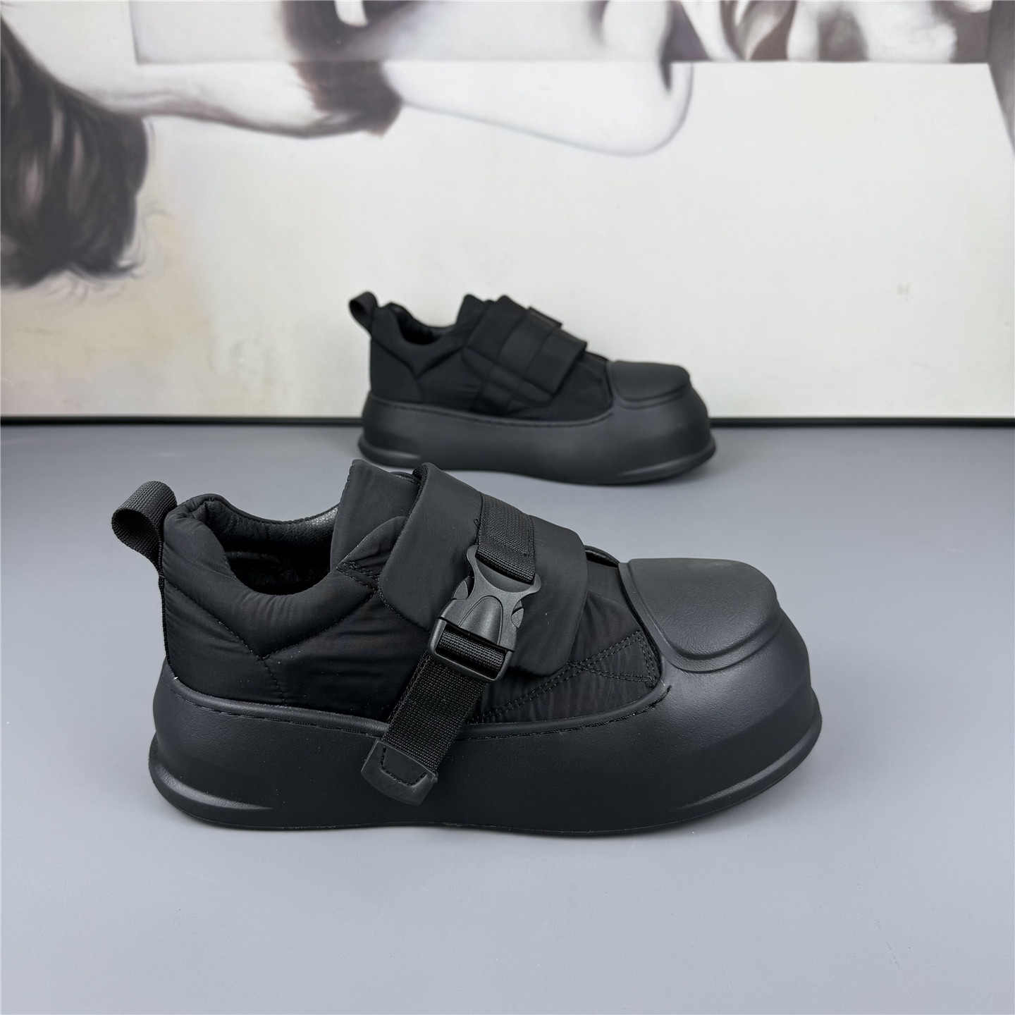 2025冬季新款加绒保暖休闲鞋厚底