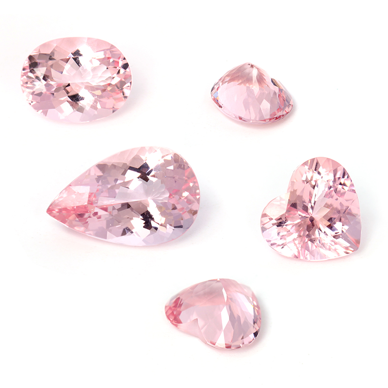 福泰珠宝樱花天然摩根石裸石18k