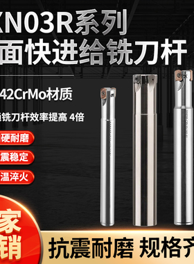 EXN03R数控铣刀杆CNC双面开粗快进给铣刀杆铣刀片LNMU0303