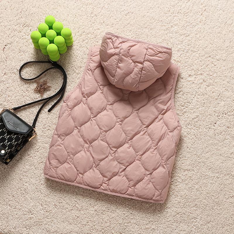 2025新款背心菱形格短款羽绒马甲