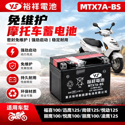 雅马哈迅鹰125尚领正品蓄电池