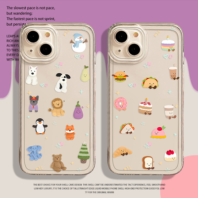 全系苹果手机透明卡通可爱