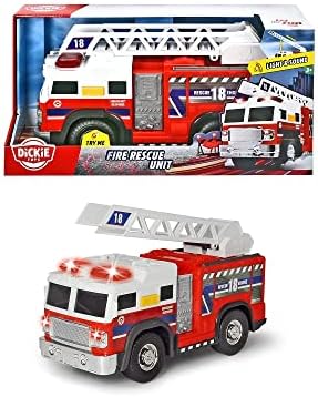 Dickie Light& Sound Fire Rescue Toy Vehicle 15.5-inch Leng