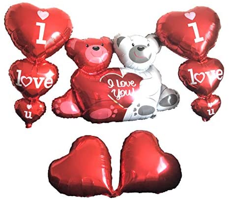 shiny romantic decor love bear  i love you  love heart foil