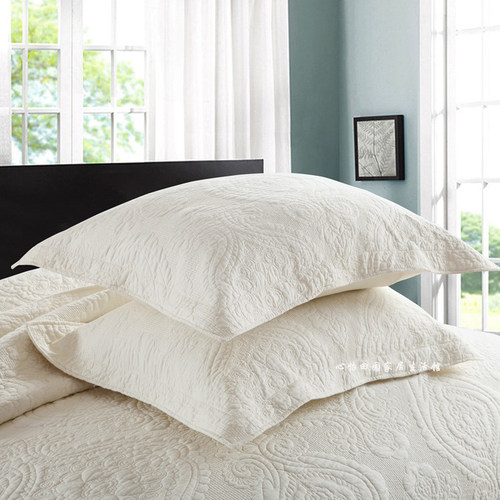 纯棉绣花单人学生绗缝枕头套宿舍