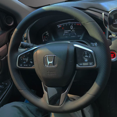 本田思域享域方向盘套纳帕真皮手缝CRV凌派皓影手工缝制汽车把套