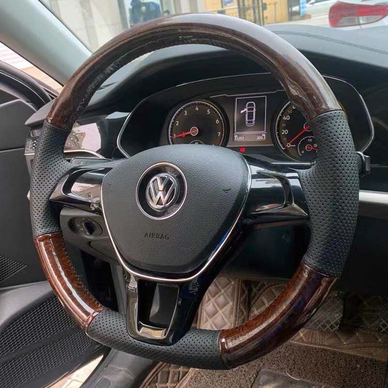 大众速腾宝来方向盘套真皮手缝途观L途岳桑塔纳凌渡迈腾探岳朗逸