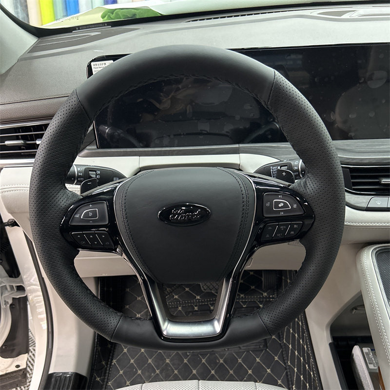 江铃福特领睿专用手缝方向盘套领裕领界全顺撼路者蒙迪欧全包把套