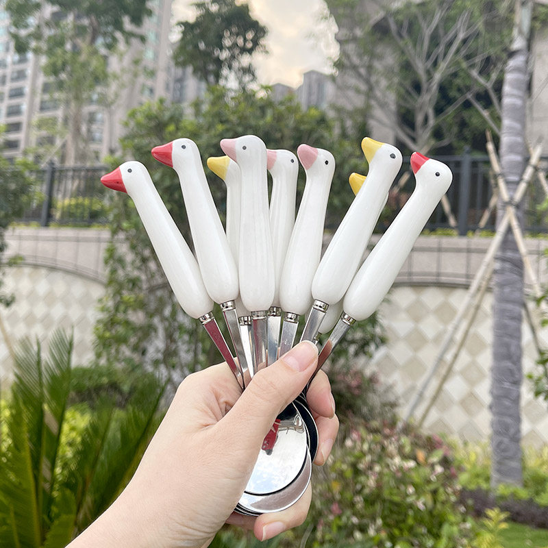 可爱卡通勺子儿童叉子吃饭餐具套装少女心ins风家用高颜值水果叉,餐饮具,调羹/饭勺,淘宝优惠券,粉丝福利购,淘宝优惠卷