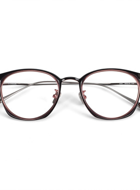 双色纯钛镜框德国沃尔夫冈jux眼镜架近视防蓝光可配超轻多边框小