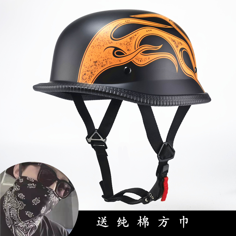 瑕疵德式复古头盔轻便电动车助力机车踏板半盔瓢盔平衡车盔