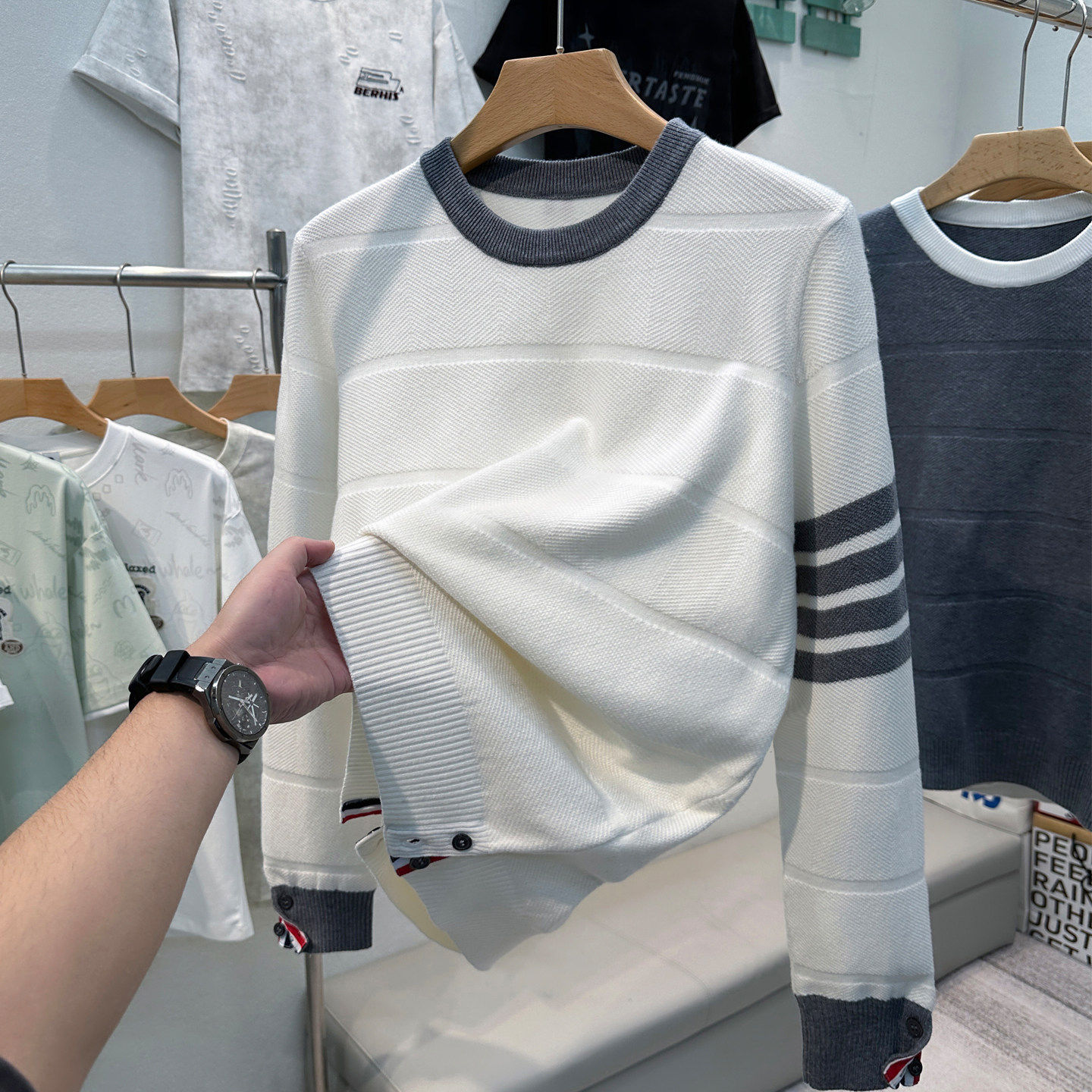 毛衣冬季上衣服男士针织衫毛线衣