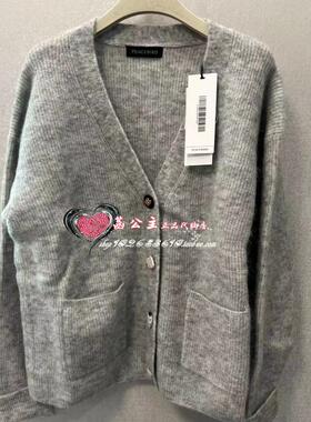 A1EAD4146太平鸟女装2023冬专柜正品幼马海毛大开衫A1EAD414685