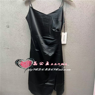 A1FAE3465太平鸟女装 醋酸吊带连衣裙A1FAE346589 2024秋专柜正品